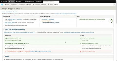 Upgrade Status module in action